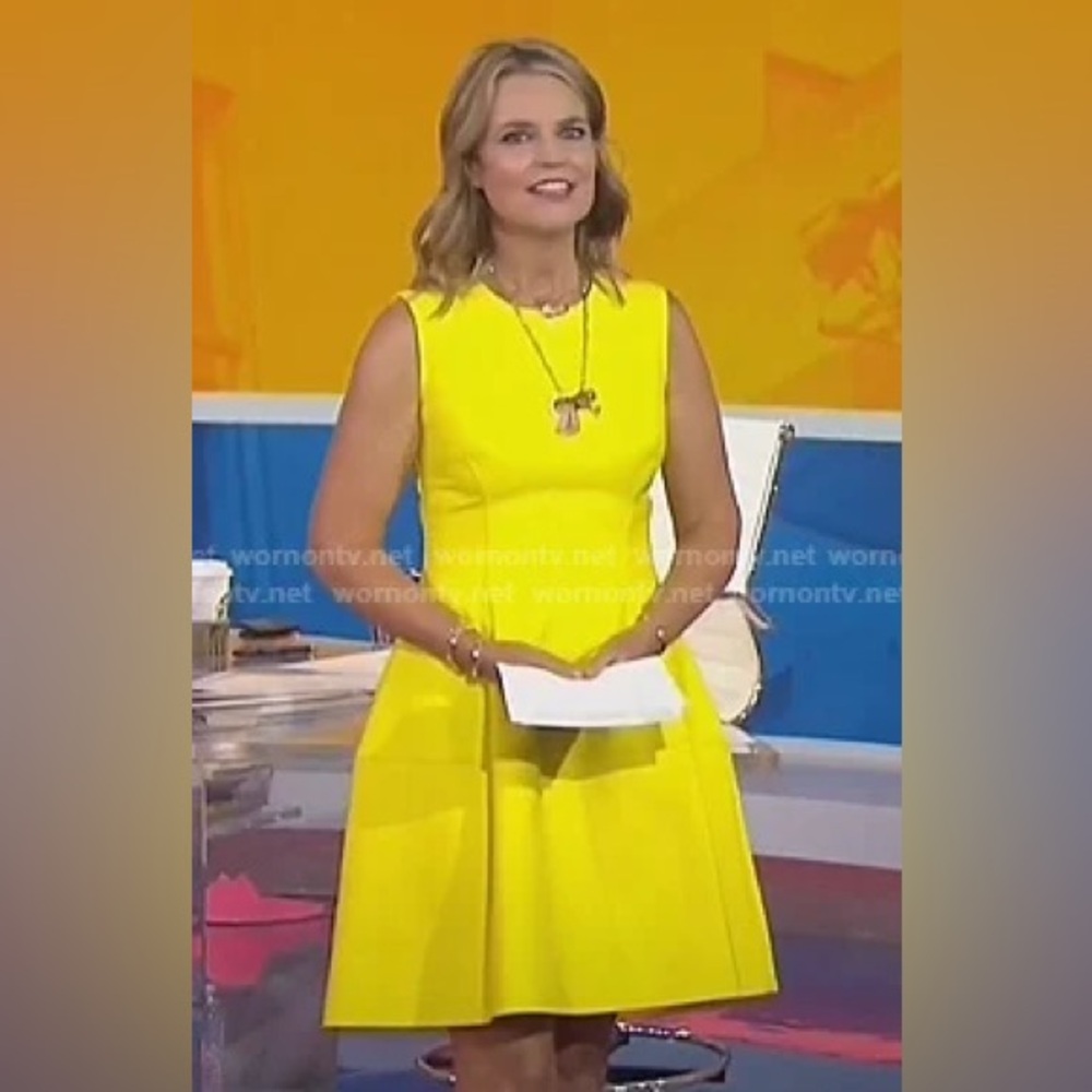 Lela rose dress, feels like a small or medium yellow flared dress